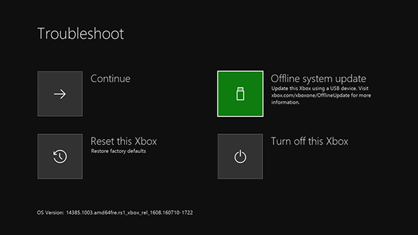 Xbox One Offline Update Screen shot